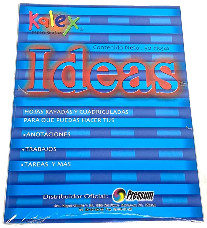 Papel p/Carpeta Carta 3 perforaciones 50 hojas Raya Kalex® Paquete