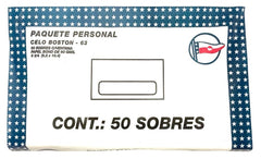 Sobre c/Ventana Celo-Boston pack c/50 90g Blanco Bond Carta 6¾ Nassa® HA0204 [Paquete] 7501523717053