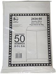 Sobre Bolsa 2434-60 paquete c/50 90g Blanco Ostión 24×34cm Nassa® IA0296 7501523723559 2