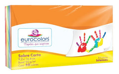Sobre Eurocolors Carta pack c/50 C Colores (10) 9.2×16.4cm eurocolors HA0220 Paquete 7501454601124 0