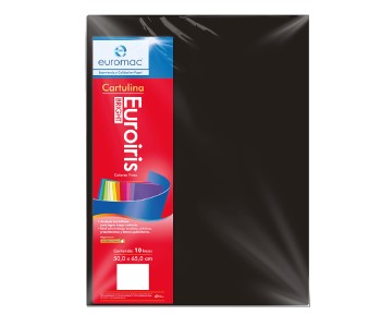 Cartulina Euroiris Euroiris Brillante Negro 50×65cm euromac® EI0019 Hoja 7501523724013 02