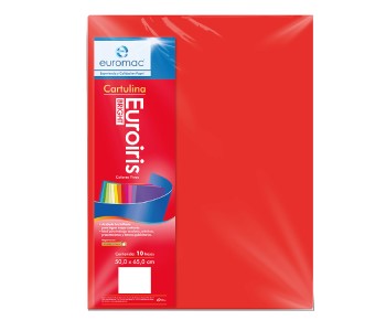 Cartulina Euroiris Euroiris Brillante Rojo 50×65cm euromac® EI0022 Hoja 7501523724044 02