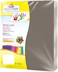 Papel Bond Color Eurocolor pack c/100 Gris Carta eurocolors EC0099 Cien hojas 7501454603364 01