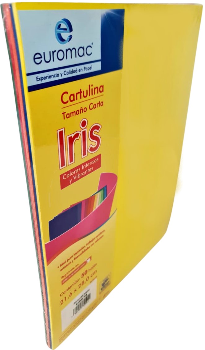 Cartulina EuroIris Arcoíris Intensos c/50 Colores (5) Carta euromac® EI0078 [Paquete] 7501523725911