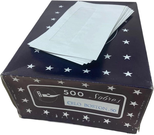 Sobre c/Ventana Outlet Celo-Boston caja c/500 75g Blanco Bond Carta 6¾ Nassa® HA0079