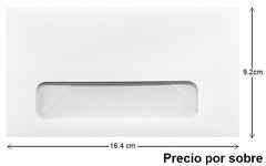 Sobre c/Ventana Celo-Boston 75g Blanco Bond Carta 6¾ Nassa® HA0079 [Sobre] 7501523711310