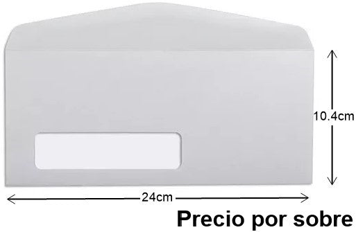 Sobre c/Ventana Celo-Boston 50kg Blanco Bond Oficio 10 Nassa® HA0080 [Sobre] 7501523712379