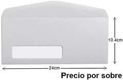 Sobre c/Ventana Celo-Boston 50kg Blanco Bond Oficio 10 Nassa® HA0080 [Sobre] 7501523712379