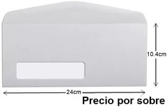Sobre c/Ventana Celo-Boston 90g Blanco Bond Oficio 10 Nassa® HA0082 [Sobre] 7501523712362