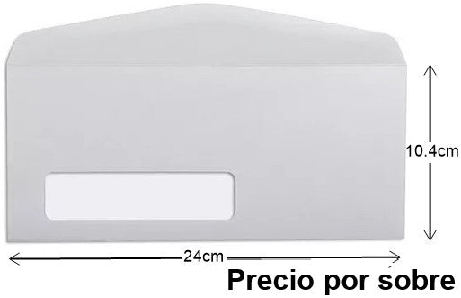 Sobre c/Ventana Celo-Boston 63kg Blanco Bond Oficio 10 Nassa® HA0082 [Sobre] 7501523712362