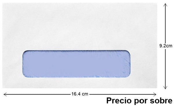 Sobre c/Ventana Celo-Flandes fondo impres 90g Blanco Bond Carta 6¾ Nassa® [Sobre]