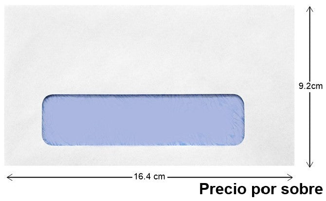 Sobre c/Ventana Celo-Flandes fondo impres 63kg Blanco Bond Carta 6¾ Nassa® [Sobre]