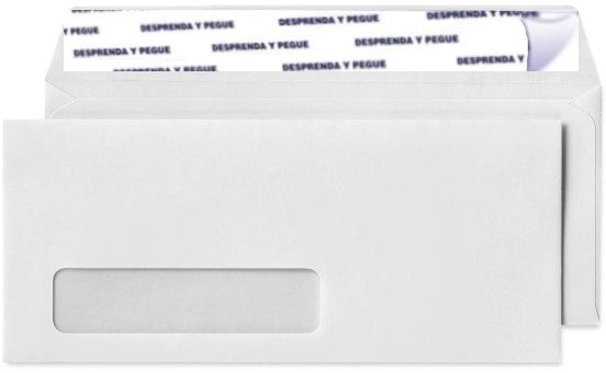 Sobre c/Ventana Autoadher Desprenda y Pegue 60kg Blanco Bond Oficio 10 Nassa® HA0244 [Sobre] 7501523724723