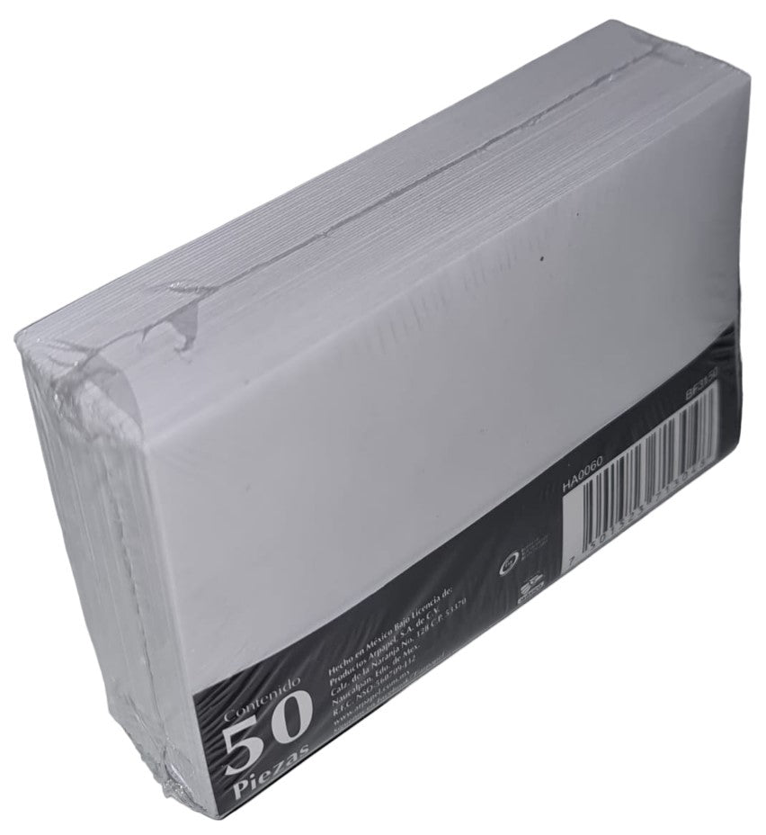 Sobre tarjeta de Visita paquete c/50 #4 Blanco Bond 6.7×10.8cm Nassa® HA0060 Paquete 7501523713048 0