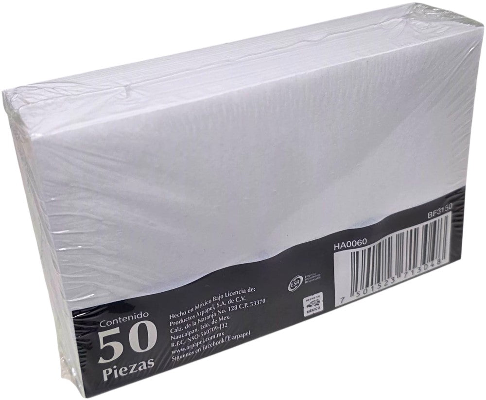 Sobre tarjeta de Visita paquete c/50 75g #4 Blanco Bond 6.7×10.8cm Nassa® HA0060 Paquete 75015237130