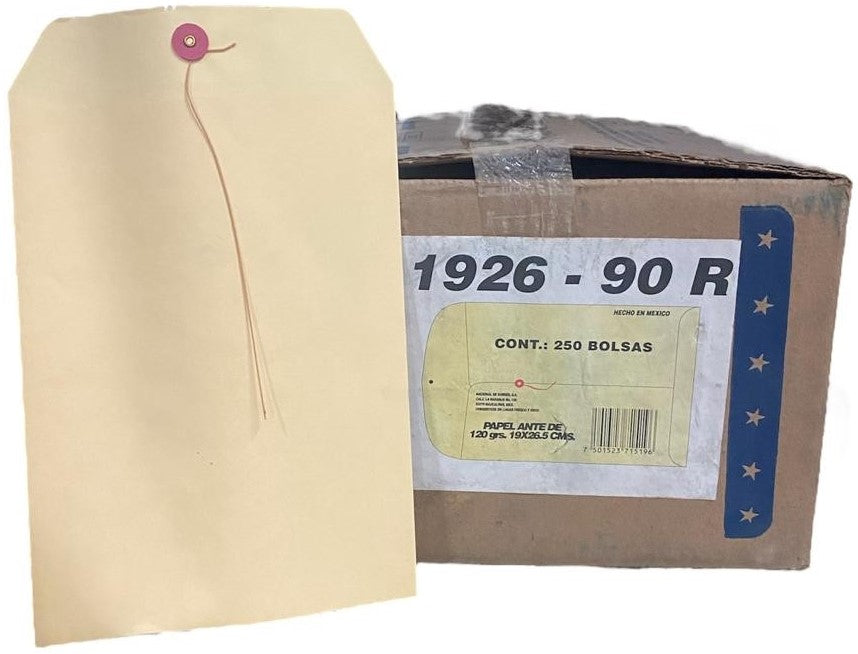 Sobre Bolsa c/Rondana 1926-80R ½ Oficio 80kg Ante 19×26.5cm Nassa® IA0072 [Sobre] 7501523715196