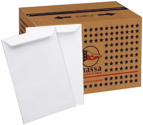 Sobre Bolsa Outlet 2434-60 Oficio caja c/500 60kg Blanco Bond 24×34cm Nassa® IA0065