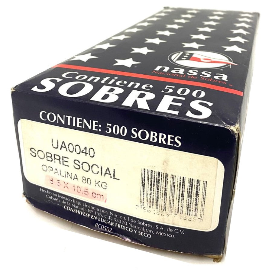 Sobre Linea Social Opalina Blanco 85×105mm Nassa® UA0040 [Sobre] 7501523713253 2