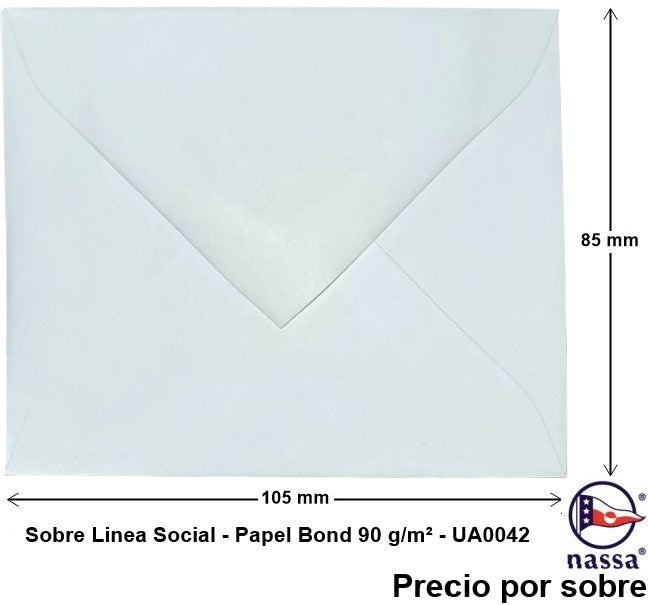 Sobre Linea Social Bond Blanco 85×105mm Nassa® UA0042 [Sobre] 7501523713079