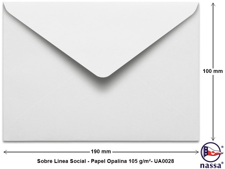 Sobre Linea Social Bond Blanco 100×190mm Nassa® UA0028 Sobre 7501523713406