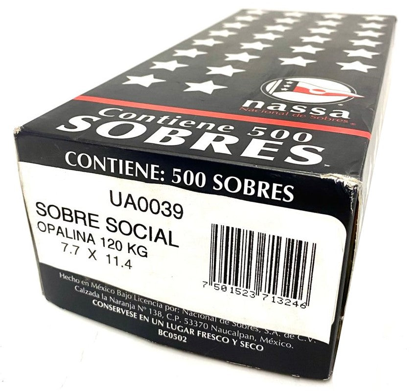 Sobre Linea Social Opalina Blanco 77×114mm Nassa® UA0039 [Sobre] 7501523713246 2