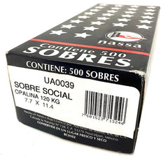 Sobre Linea Social Opalina Blanco 77×114mm Nassa® UA0039 [Sobre] 7501523713246 2