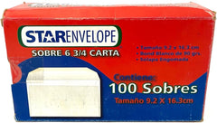 Sobre Envelope c/100 60kg Blanco Bond Carta 6¾ STARfile® HA0157 [Caja] 7501434710266