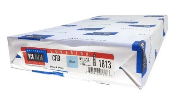 Papel Autocopiante C.F.B. paquete c/500 Azul pastel Oficio 75g NCR® Resma