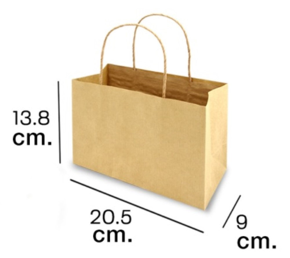 Bolsa p/Regalo Kraft con Asa Boutique Chica Lisa 20½×13.8+9 Caltom® 18D40-B18 Bolsa 7501064303043 01