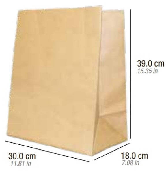 Bolsa p/Regalo Kraft Delivery Grande Lisa 30×39+18cm Caltom® 6D34-B6 Bolsa 7501064300066 01