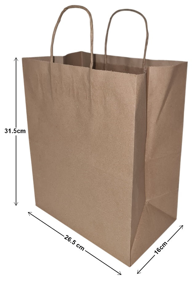 Bolsa p/Regalo Kraft con Asa Grande Lisa 26½×31+16 InSepia® 09001-KA3-63 Bolsa 7501064303029 01