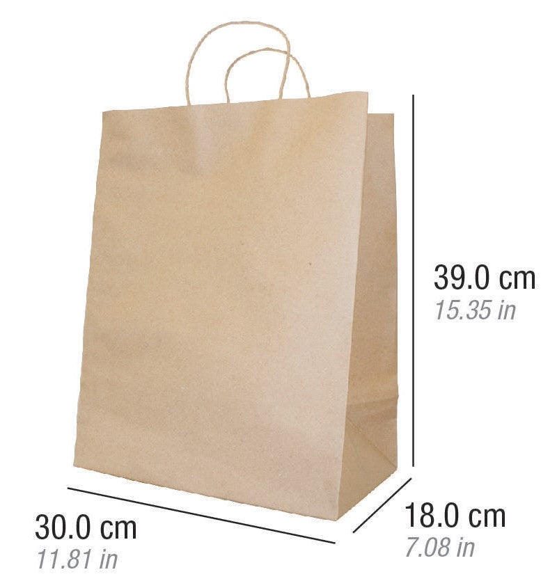 Bolsa p/Regalo Kraft con Asa Grande Lisa 30×39+18cm Caltom® 16D18 B7 Bolsa 7501064300165 01