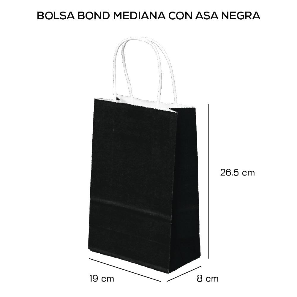 Bolsa p/Regalo Bond con Asa Mediana Negro 19×26½+8cm Caltom® PD15BNEG Bolsa 7501064303968 01