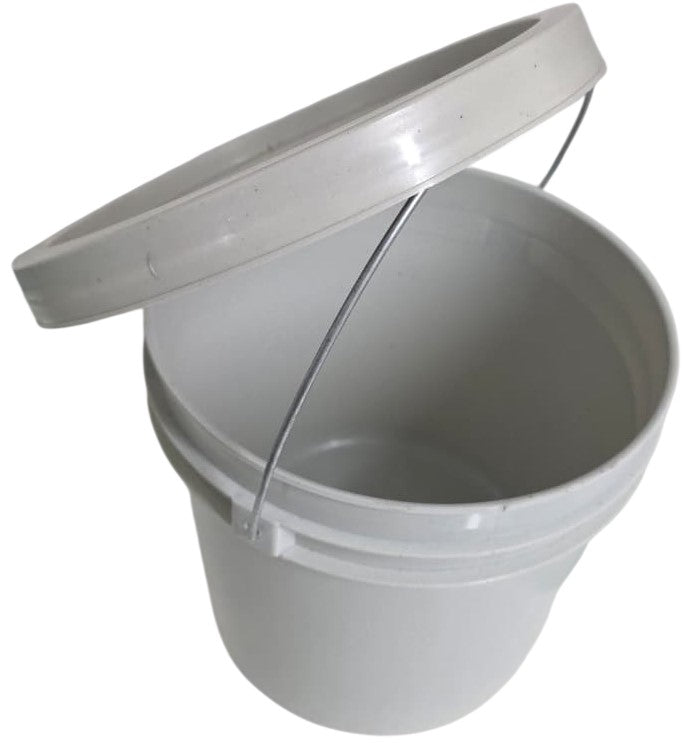 Cubeta c/Tapa 4 Litros c/Asa Metálica R Gris Claro Ø 20×18cm Envases® CPREC-TL-4-GD [Cubeta] 2