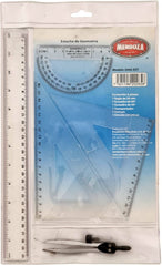 Juego de Geometría Compás-Regla-Transp.Escua Mendoza® 2042-EST [Estuche] 7501196202658