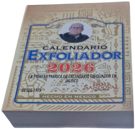 Calendario Santoral 2026 Exfoliador Papel Bond 8×11cm M.Sandoval [Pieza] 2