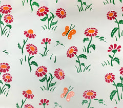 Papel p/Regalo Plastifica Flores y mariposas 70×53 Graficolor® [Metro]