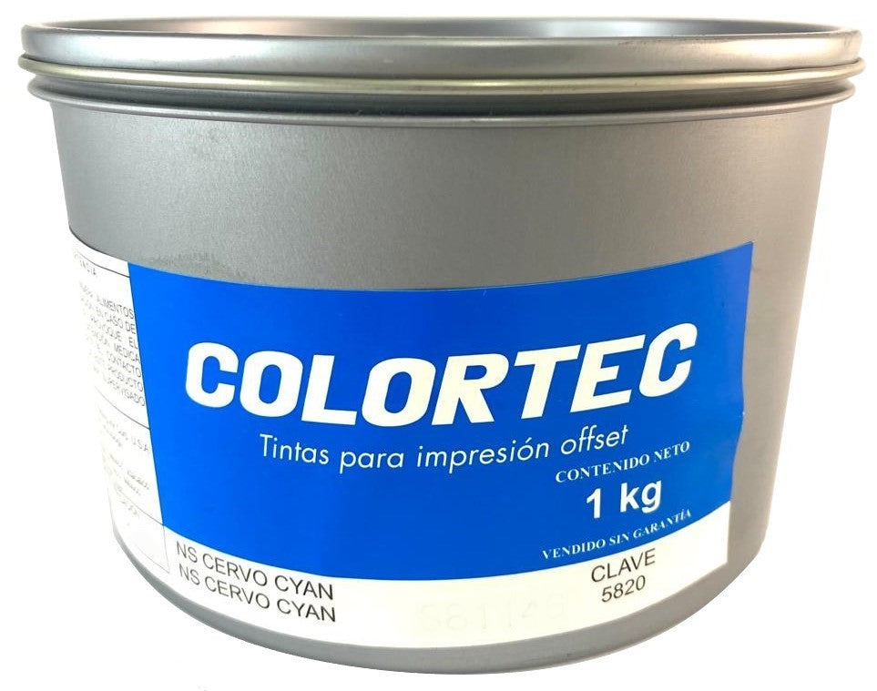 Tinta Process Selección New Cervo 1kg Cyan ColorTec® 5820 Kilo 4942977112040 01