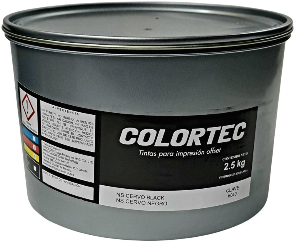 Tinta Process Selección New Cervo 2.5kg Negro ColorTec® 6040 Lata cilíndrica 01