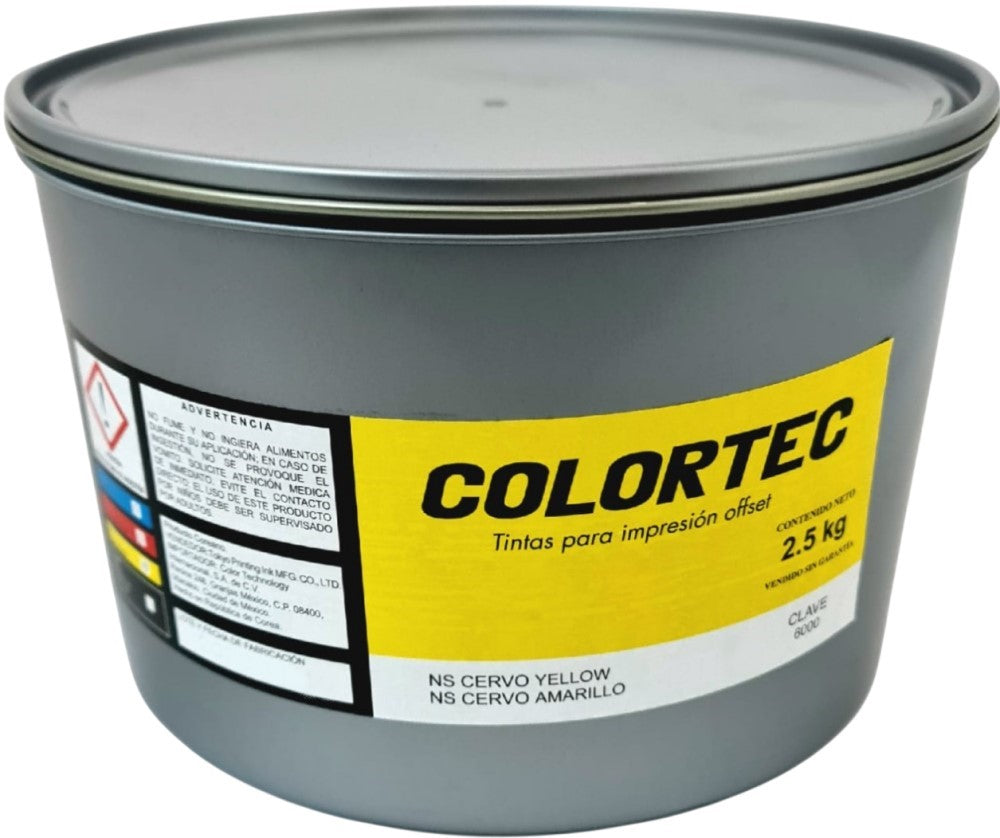 Tinta Process Selección New Cervo 2.5kg Amarillo ColorTec® 6000 Lata cilíndrica 01