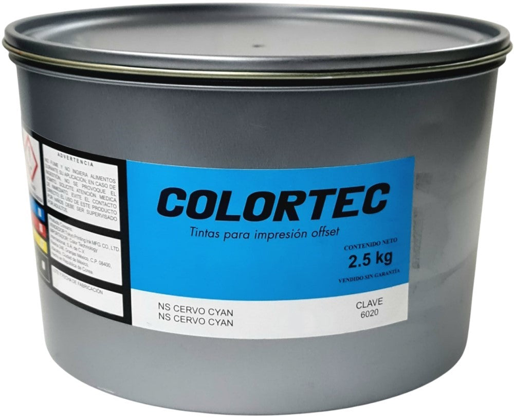 Tinta Process Selección New Cervo 2.5kg Cyan ColorTec® 6020 Lata cilíndrica 01