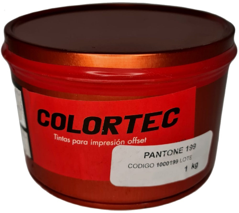 Tinta tono Pantone® 1kg Rojo 199 FP Sustrato ColorTec® Sintético Kilo 01