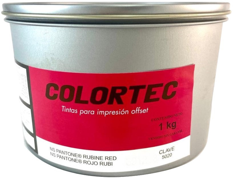 Tinta tono Pantone® 1kg Rojo Rubí ColorTec® 5020 Kilo 01
