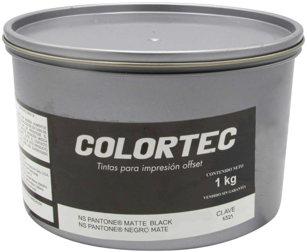 Tinta tono Pantone® 1kg Negro Mate ColorTec® 6321 Kilo 01