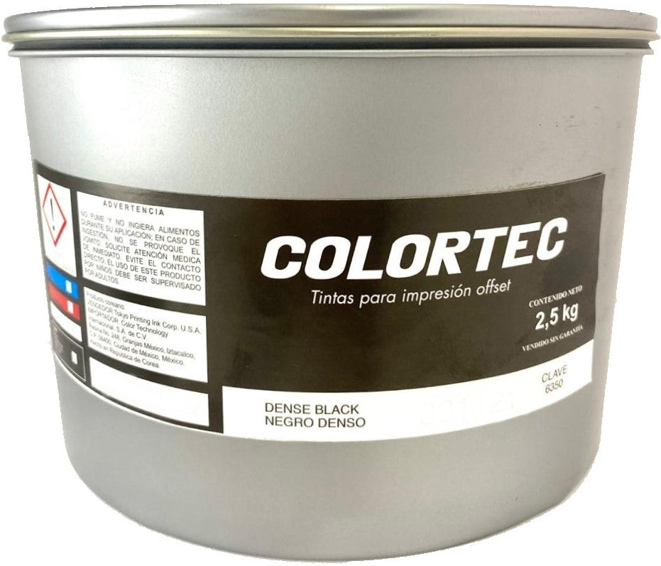 Tinta tono Pantone® 2.5k Negro Denso ColorTec® 6350 Lata cilíndrica 01