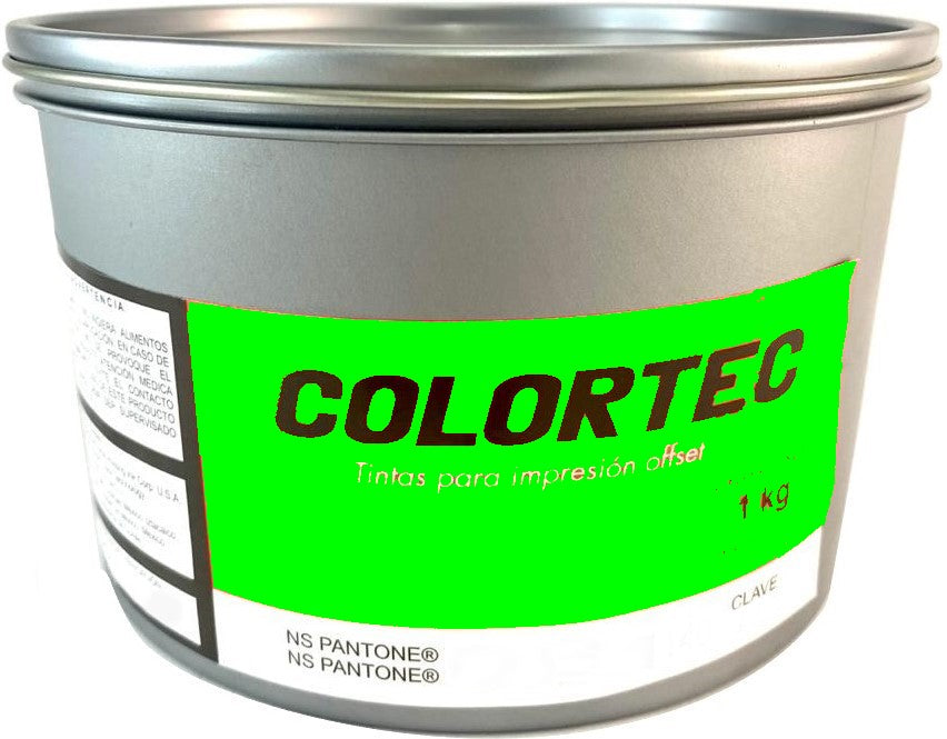 Tinta tono Pantone®fluore Fluorescente 1kg Verde Neón ColorTec® 1000802 Kilo 01