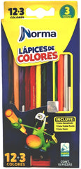 Color de Madera Largos 581748 Redondo Colores Est.c/12 Norma® 526112 [Estuche] 7702111817487