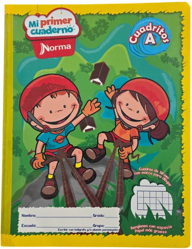 Cuaderno Preescolar Cosid Mi Primer 20×26 #A Blanco 50 hojas Cuadro10mm Norma® 529822 [Pieza] 7702111298224 Imagen principal del producto