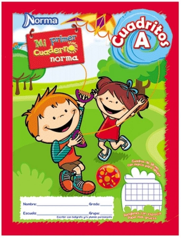 Cuaderno Preescolar Cosid Mi Primer 20×26 #A Blanco 50 hojas Cuadro10mm Norma® 529822 [Pieza] 7702111298224