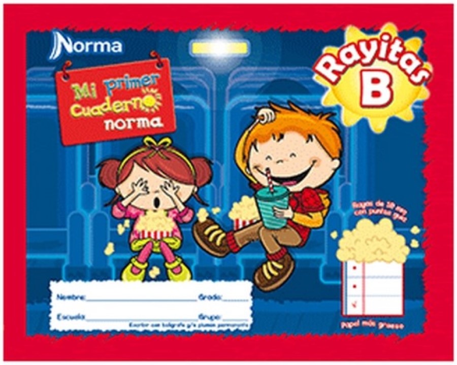 Cuaderno Preescolar Cosid Punto Guia 24.8×19 Raya B 72 hojas Raya 10mm Norma® 526550 [Pieza] 7702111265509 9